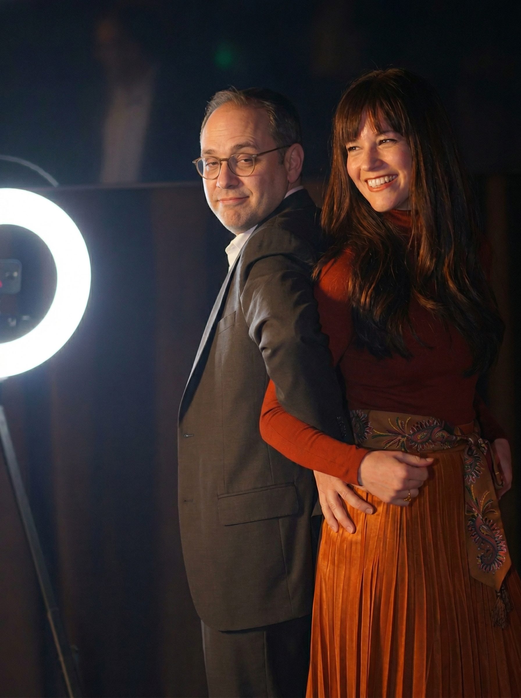 Couple taking 360 Photo Booth