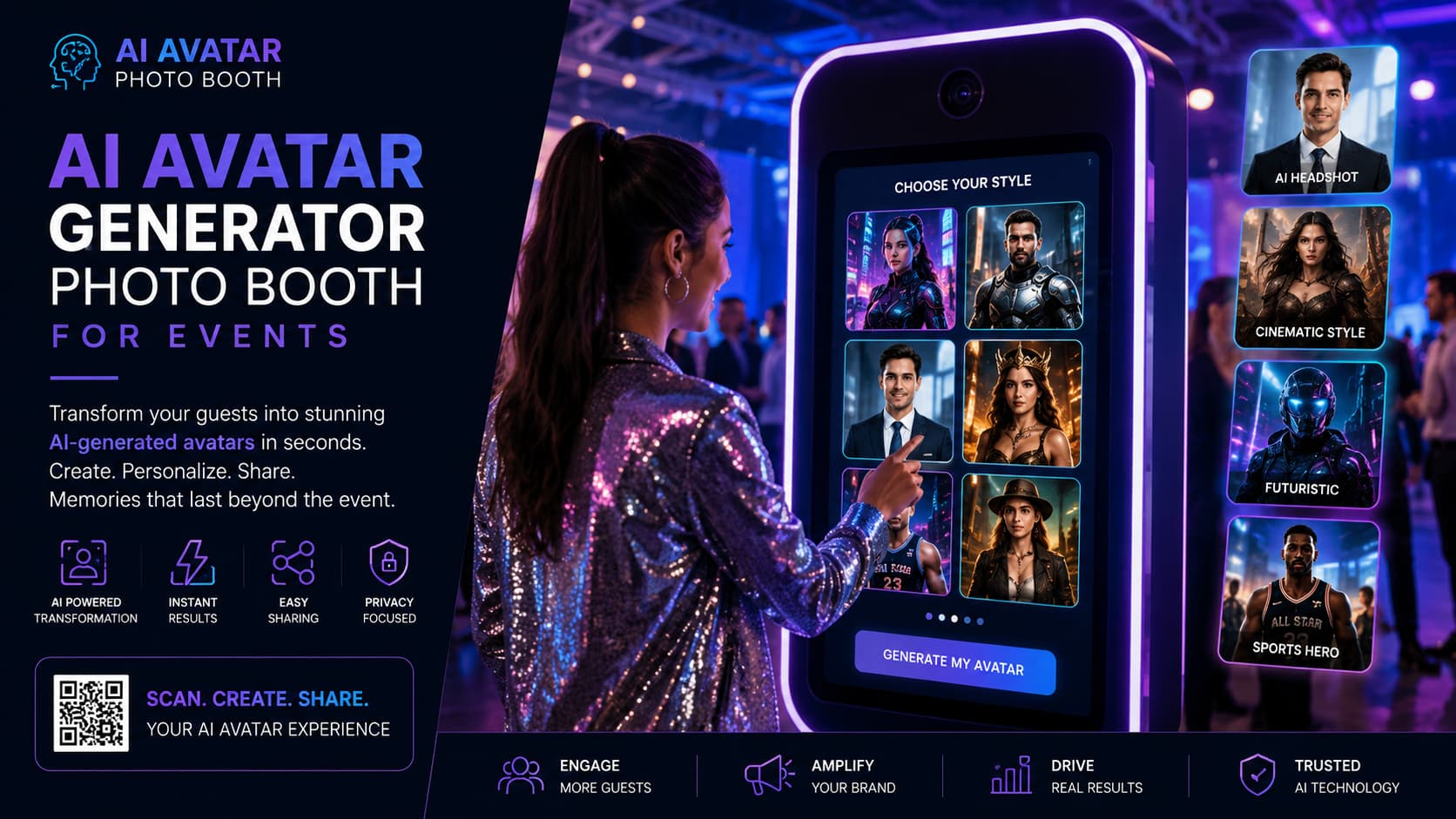 AI Avatar Generator Photo Booth for Events
